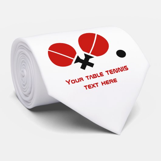 Cravate Les raquettes et la boule de ping-pong de (Roulé)