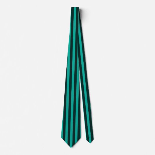 Cravate Les rayures verticales de turquoise customisent (Devant)