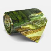 Cravate Les reptiles des crocodiles cubains (Roulé)