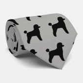 Cravate Les silhouettes des canicules de jouets Motif gris (Roulé)