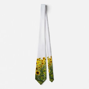 Cravate Les tournesols dans un champ