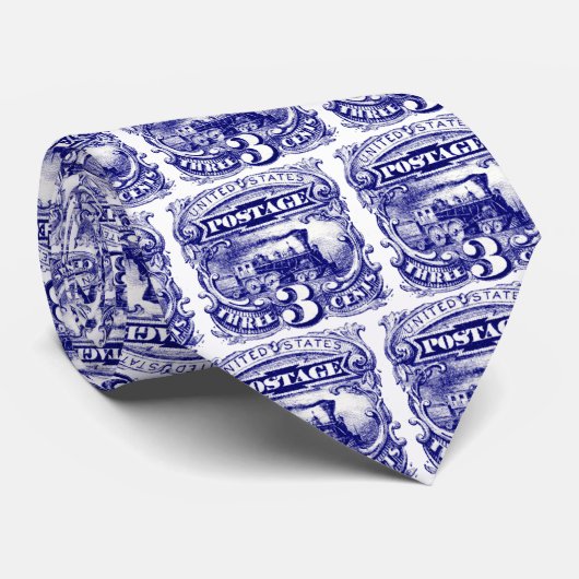 Cravate Les USA timbre-poste locomotif de 3 cents de 1869 (Roulé)