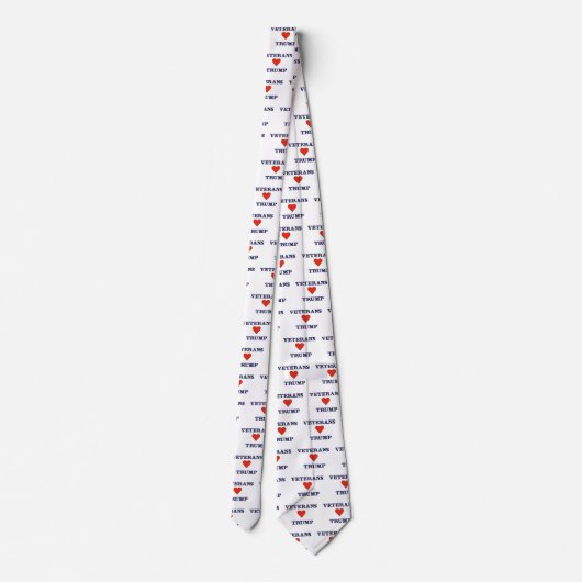 Cravate Les vétérans aiment Trump (Dos)