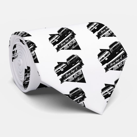 Cravate Les voitures Dodge Challenger et Pontiac Trans Am  (Roulé)