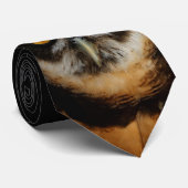 Cravate Les yeux dorés d'une chouette spectaculaire (Roulé)