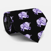 Cravate L'espoir du ruban floral - Cancer général (Roulé)