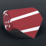 Cravate Lettonie<br><div class="desc">Drapeau de Lettonie Maroon à rayures blanches</div>
