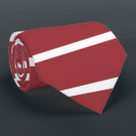 Cravate Lettonie<br><div class="desc">Drapeau de Lettonie Maroon à rayures blanches</div>