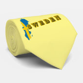 Cravate LETTRE D'ART suédois moderne Carte Drapeau Souveni (Roulé)