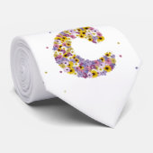 Cravate Lettre de fleurs C (Roulé)