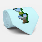 Cravate LETTRE GRANDE PORTE VERTICALE DU Wisconsin (Roulé)