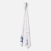 Cravate Lettre Initiale A, Monogramme Moderne Design (Dos)