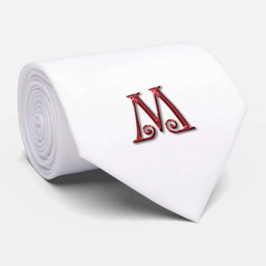Cravate Lettre M Monogramme (Roulé)