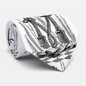 Cravate Lettre M Symboles maçonniques de calligraphie anti (Roulé)