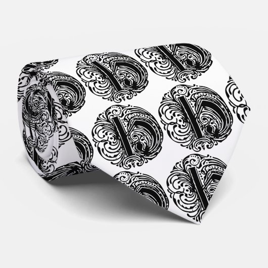 CRAVATE LETTRE MONARIE "H" (Roulé)