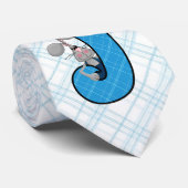 Cravate LETTRE MONOGRAPHIQUE JAUNE DE VESTE Bleu (Roulé)