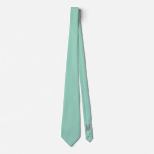 Cravate Lettre personnalisée M de couleur sarcelle claire