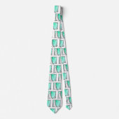 Cravate Lettre unique C Turquoise initial (Devant)