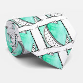 Cravate Lettre unique C Turquoise initial (Roulé)