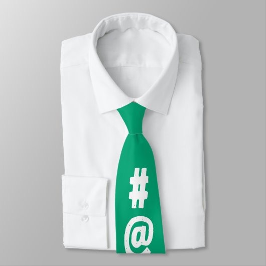 Cravate Lettres aléatoires amusantes uniques Modernes vert (Attaché)