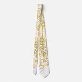 Cravate Lettres arabes d'or (Dos)