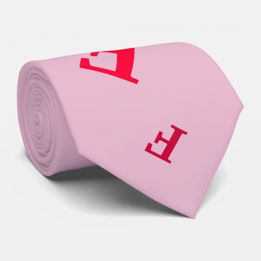 Cravate - Lettres mélangées en rouge (Roulé)