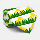 Cravate Lever de soleil de journée de l'arbre (Roulé)