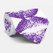 Cravate Lèvres à Parties scintillant violette #3 (Roulé)