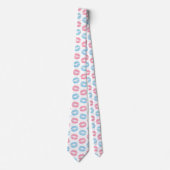 Cravate Lèvres bleues et roses Motif, Baguette à lèvres, B (Devant)