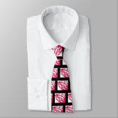 Cravate Lèvres chaudes Fuschia/Noir (Attaché)