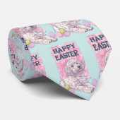 Cravate Lévrier Afghan Joyeuses Pâques (Roulé)
