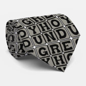 Cravate Lévrier, chien de course (Roulé)