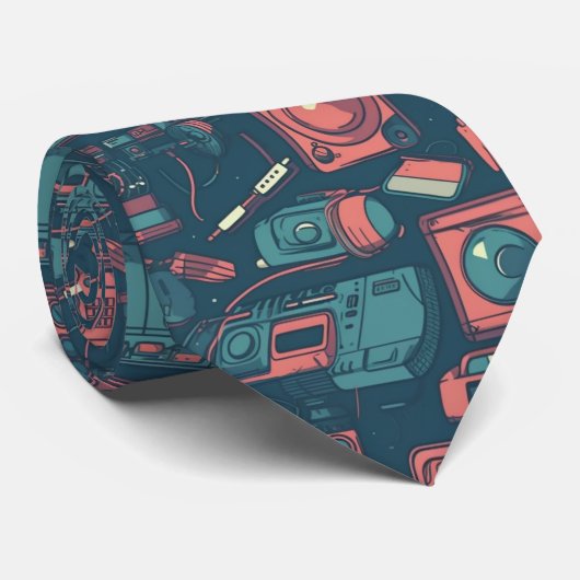 Cravate L'explosion du passé : la technologie des années 8 (Roulé)