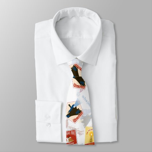 Cravate L'Express polaire | Motif d'autocollant rétro (Attaché)