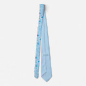 Cravate L'Express polaire | Motif d'icône de vacances bleu (Dos)