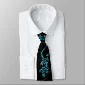 Cravate Lézard bleu tribal (Attaché)