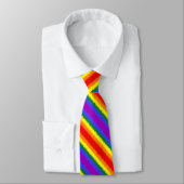 Cravate LGBT+ Flag Diagonal Stripe Neck Tie (Attaché)