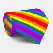 Cravate LGBT+ Flag Diagonal Stripe Neck Tie (Roulé)