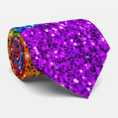 Cravate LGBT flag vibrant sparkles (Roulé)