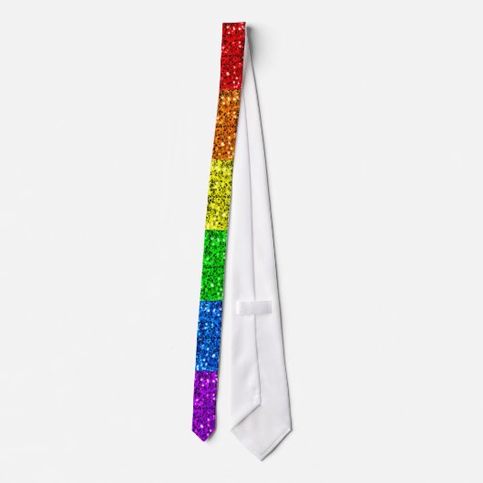 Cravate LGBT flag vibrant sparkles (Dos)