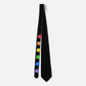 Cravate LGBT Rainbow Flowers design Gay pride (Dos)