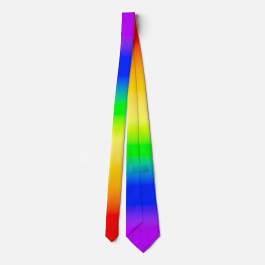 Cravate LGBT Rainbow Pride Ombre Gradient Stripes (Dos)