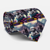 Cravate Lhassa Apso sur une rame : une aventure Pittoresqu (Roulé)