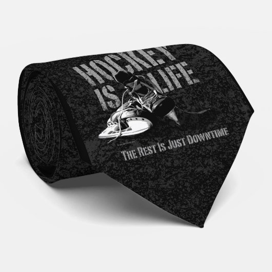 Cravate L'hockey est la vie (Roulé)