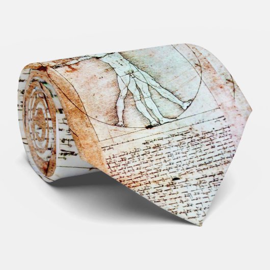 Cravate L'HOMME de VITRUVIAN, parchemin antique de brun de (Roulé)
