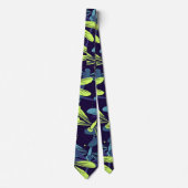 Cravate libellule avec motif sans soudure insecte (Devant)