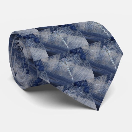 Cravate Libellule bleue 2 (Roulé)