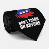 Cravate Libertarian Porcupine logo Don't Tread on Anyone (Roulé)