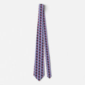 Cravate Licorne noire fleurs de jardin de minuit violet (Devant)