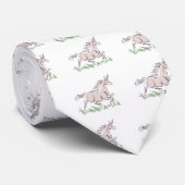 Cravate licorne rose en liberté (Roulé)